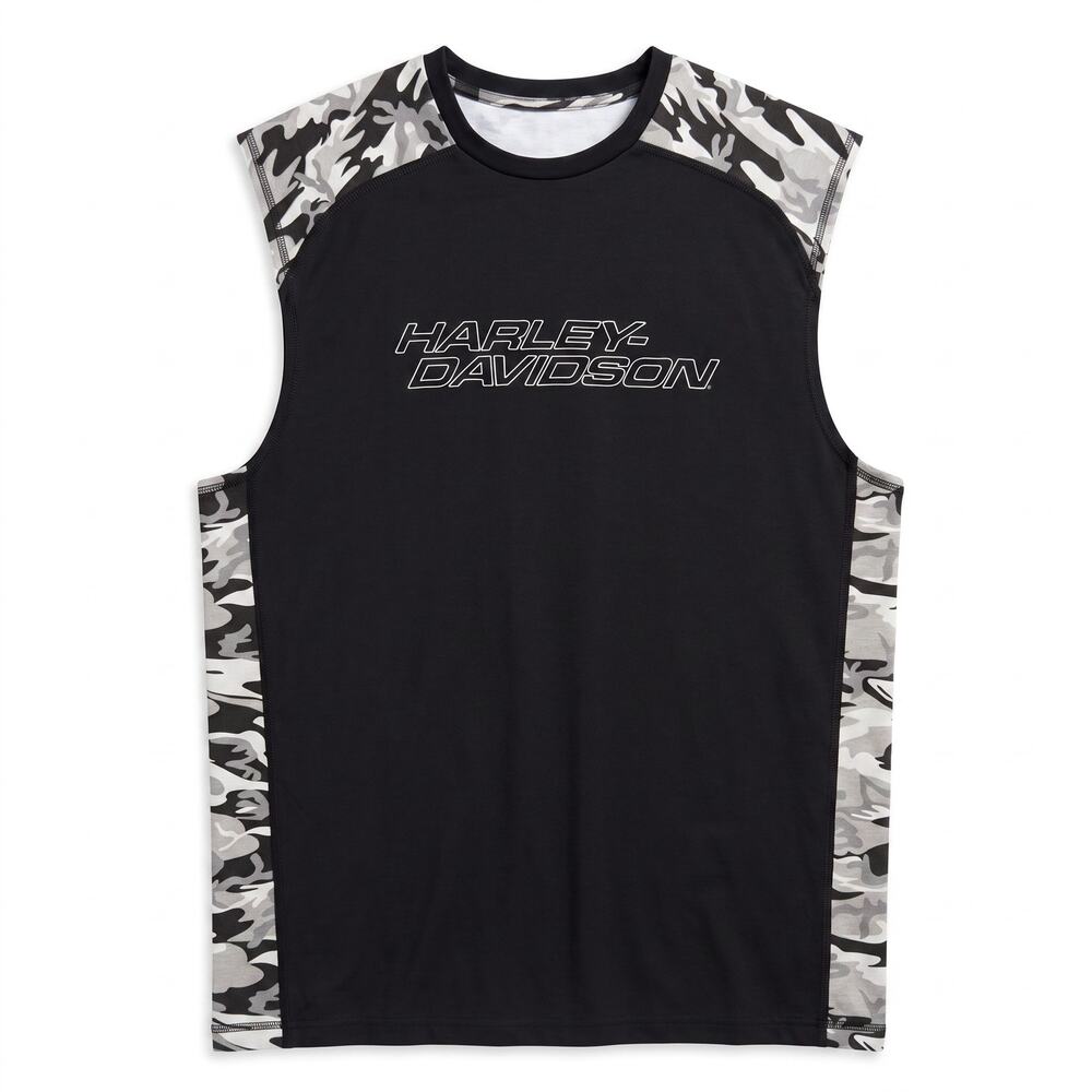 Harley Davidson Singapore Black Camo Men's XL XXL Sleeveless Tank Top Shirt